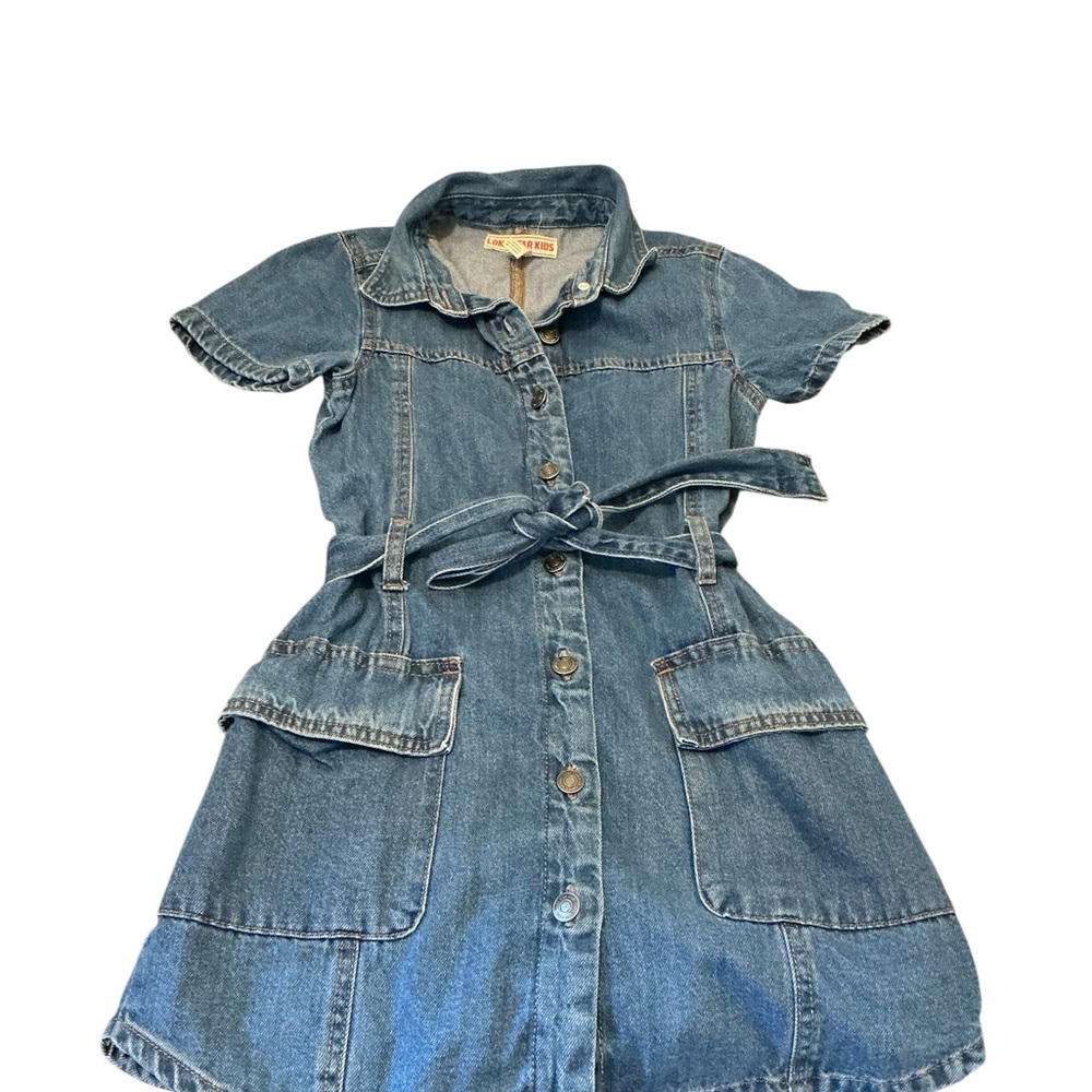 Denim Blue Kids Casual Dress